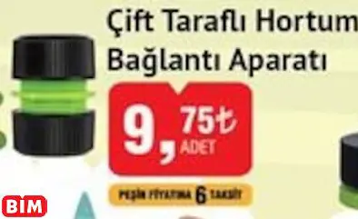 ÇİFT TARAFLI HORTUM BAĞLANTI APARATI